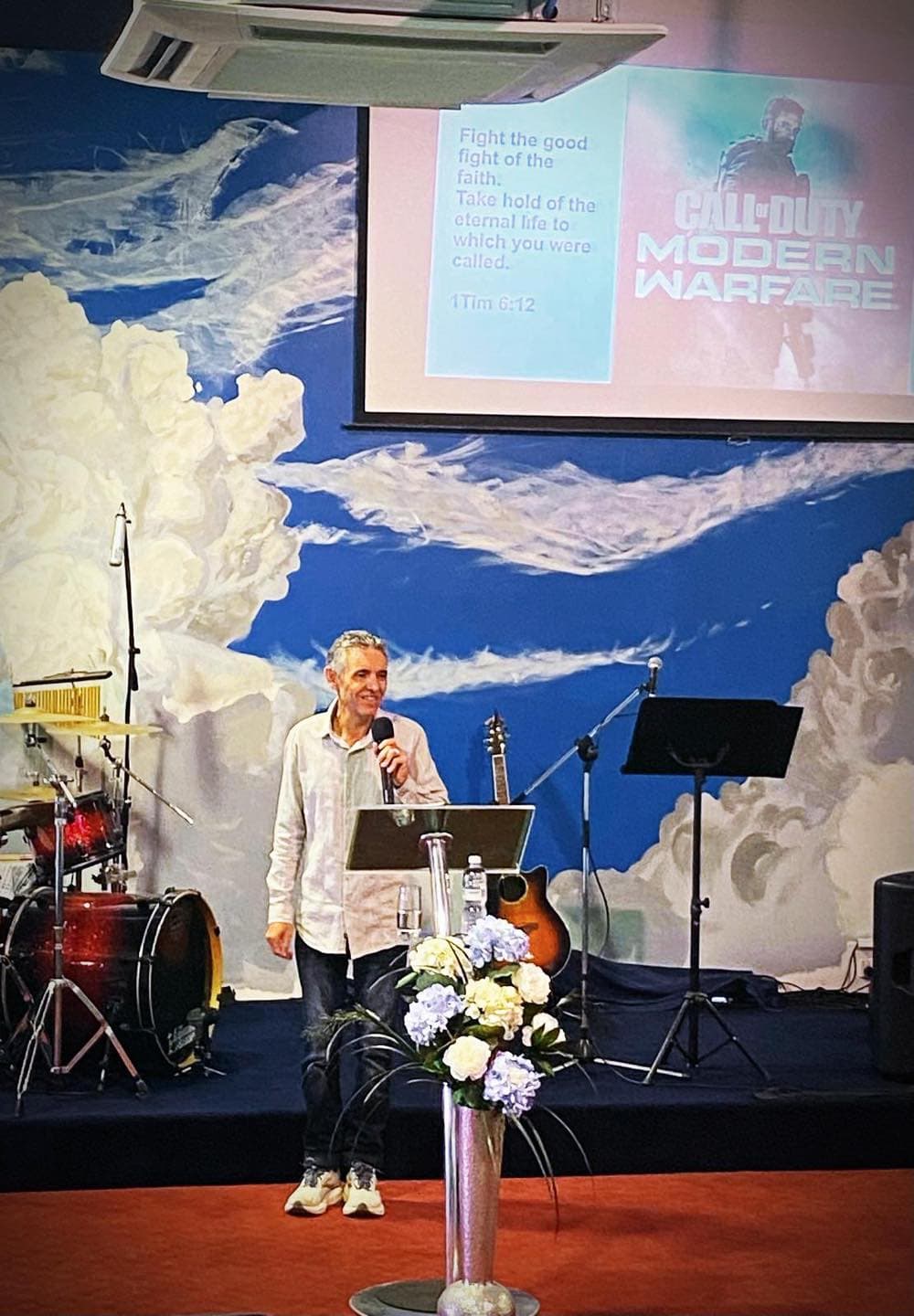 Sunday worship service at One Direction Christian Fellowship